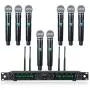 Wireless Microphone System, Phenyx Pro 8-Channel UHF Cordless Mic Set with Eight Handheld Mics, Fixed Frequency, All Metal Build, Long Range 260ft, Ideal for Karaoke,Church,Events (PTU-4000A) Wireless Microphone System, Phenyx Pro 8-Channel UHF Cordless Mic Set with Eight Handheld Mics, Fixed Frequency, All Metal Build, Long Range 260ft, Ideal for Karaoke,Church,Events (PTU-4000A)