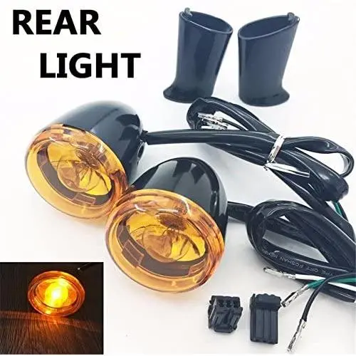 HTTMT MT224-017R- Heavy Billet Aluminum Rear Turn Signal Light Indicator Light Yellow lens With Long Black Heavy Metal Brackets Compatible with 1992-2016 Harley Davidson Sportster XL 883 1200 HTTMT MT224-017R- Heavy Billet Aluminum Rear Turn Signal Light Indicator Light Yellow lens With Long Black Heavy Metal Brackets Compatible with 1992-2016 Harley Davidson Sportster XL 883 1200