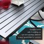 PHI VILLA 5 Piece Metal Patio Dining Set 37'' Square Patio Bistro Table and Garden Backyard Chairs - Umbrella Hole 1.57'' PHI VILLA 5 Piece Metal Patio Dining Set 37'' Square Patio Bistro Table and Garden Backyard Chairs - Umbrella Hole 1.57''