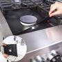 10 pack, gas stove protector, stove burner liners, stovetop range protectors, set top burner covers black, size 10.6” x 10.6”  non stick reusable cover easy to clean, double thickness