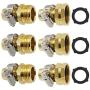 Twinkle Star Garden Hose Repair Connector with Clamps, Male and Female Garden Hose Fittings, 3 Set