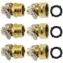 Twinkle Star Garden Hose Repair Connector with Clamps, Male and Female Garden Hose Fittings, 3 Set Twinkle Star Garden Hose Repair Connector with Clamps, Male and Female Garden Hose Fittings, 3 Set