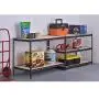 Muscle Rack 48'' W x 24'' D x 72'' H 5-Shelf Steel Shelving, Black Muscle Rack 48'' W x 24'' D x 72'' H 5-Shelf Steel Shelving, Black