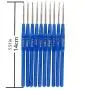 PAFUWEI Fashion Metal Knitting Needles 20 Pieces Blue Crochet Hooks Kits with Ergonomic Grips 0.6-2.0mm,Convenient to Knitting a Sweater PAFUWEI Fashion Metal Knitting Needles 20 Pieces Blue Crochet Hooks Kits with Ergonomic Grips 0.6-2.0mm,Convenient to Knitting a Sweater