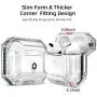 Hallsen AirPods Pro Case, [Upgraded] Soft Crystal Clear Bumper Case Cover for Apple AirPods Pro with Keychain Anti-Slip Anti-Yellowing Anti-Scratches for Men & Women (Black)