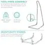 Best Choice Products Adjustable Weather-Resistant Metal Curved Hammock Chair Swing Stand w/Rubber Feet and Galvanized Steel Hook, Black Best Choice Products Adjustable Weather-Resistant Metal Curved Hammock Chair Swing Stand w/Rubber Feet and Galvanized Steel Hook, Black