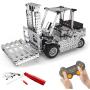 10 Channel Remote Control Metal Building Kit,STEM Engineering Education Toy for 8+ Year Old Kids,Forklift Building Toy,Gift for Boys&Grils (1445pcs)