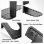 MaxGear Book Ends Universal Premium Bookends for Shelves, Non-Skid Bookend, Heavy Duty Metal Book End, Book Stopper for Books/Movies/CDs/Video Games, 6 x 4.6 x 6 in, Black (6 Pairs/12 Pieces, Large)