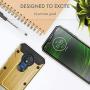 Motorola Moto G7 Power Case, Evocel [Explorer Series Pro] Premium Full Body Case with Glass Screen Protector, Belt Clip Holster, Metal Kickstand for Motorola Moto G7 Power (XT1955), Gold