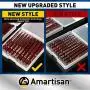 Amartisan 20-Piece Hex Head Allen Wrench Drill Bit Set, Metric and SAE S2 Steel Hex Bits Set, Magnetic Tips, 2.3'' Long With Storage box Amartisan 20-Piece Hex Head Allen Wrench Drill Bit Set, Metric and SAE S2 Steel Hex Bits Set, Magnetic Tips, 2.3'' Long With Storage box