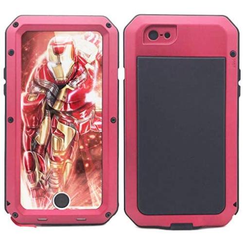 iPhone 6s Plus Case,Marrkey Heavy Duty Shockproof [Tough Armour] Water Resistant Aluminum Alloy Metal Case with Silicone Built-in Screen Dual Layer Protector for Apple iPhone 6 Plus - Red