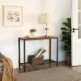 VASAGLE Console Table, Sofa Table, Entryway Table with Metal Mesh Shelf, 39.4 x 13.8 x 31.5 Inches, for Hallway, Entryway, Living Room, Industrial Rustic Brown ULNT86X VASAGLE Console Table, Sofa Table, Entryway Table with Metal Mesh Shelf, 39.4 x 13.8 x 31.5 Inches, for Hallway, Entryway, Living Room, Industrial Rustic Brown ULNT86X