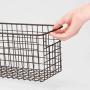 mDesign Farmhouse Decor Metal Wire Food Storage Organizer, Bin Basket with Handles for Kitchen Cabinets, Pantry, Bathroom, Laundry Room, Closets, Garage - 12'' x 6'' x 6'' - 2 Pack - Bronze