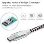 USB to USB C Cable 10ft, Fasgear 2 Pack Long Type C Cable Nylon Braided Fast Charging Compatible with Galaxy Note 8 9 S8/S9/S10/S10+, LG V20/G6 and More (Black,White)
