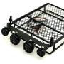 RCLions Metal RC Roof Rack with LED Light Bar for 1/10 Axial SCX10 RC Crawler Car Accessories (Black)