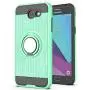 Galaxy J3 Emerge/J3 Eclipse/J3 Prime/J3 Mission/Luna Pro/Sol 2/Express Prime 2 Case with HD Screen Protector,YmhxcY 360 Degree Rotating Ring & Bracket Back Cover for Samsung J3 2017-ZH Mint
