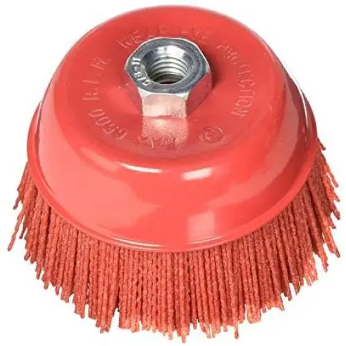 Als Liner Abrasive 180 Grit Nylon Bristle Cup Brush - 6 Inch - Safe for Use on Metal, Wood, Aluminum and Plastic Surfaces (TOOR6) Als Liner Abrasive 180 Grit Nylon Bristle Cup Brush - 6 Inch - Safe for Use on Metal, Wood, Aluminum and Plastic Surfaces (TOOR6)