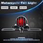 TUINCYN Motorcycle Taillight Red Brake Stop Running Light with License Plate Holder Steel Universal Fitted Tail Light for Chopper Bobber Cafe Racer 12V 60W