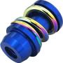 Manual Automatic Transmission Most Car Shifter Knob Aluminium Alloy Knobs Shift Gear Stick Head Large Red Spring Parts Removable (Blue Colorful)
