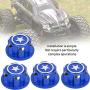 Vbest life Aluminium Alloy Hex Wheel Mount Nuts, 4pcs Metal 17mm Hex Wheel Nut RC Spare Part Replacement Compatible with X-MAXX Summit Traxxas RC Car(Mazarine)