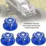 Vbest life Aluminium Alloy Hex Wheel Mount Nuts, 4pcs Metal 17mm Hex Wheel Nut RC Spare Part Replacement Compatible with X-MAXX Summit Traxxas RC Car(Mazarine)