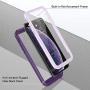 Eonfine for iPhone X Case,for iPhone Xs Case,Built-in Screen Protector Full Body Heavy Duty Shockproof Rugged Cover Skin for iPhone X/Xs 5.8inch (Purple/Clear)