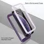 Eonfine for iPhone X Case,for iPhone Xs Case,Built-in Screen Protector Full Body Heavy Duty Shockproof Rugged Cover Skin for iPhone X/Xs 5.8inch (Purple/Clear)