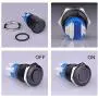 Ulincos Latching Push Button Switch U19C2 1NO1NC SPDT ON/Off Black Metal Shell with 12V White LED Ring Suitable for 19mm 3/4'' Mounting Hole (White) Ulincos Latching Push Button Switch U19C2 1NO1NC SPDT ON/Off Black Metal Shell with 12V White LED Ring Suitable for 19mm 3/4'' Mounting Hole (White)