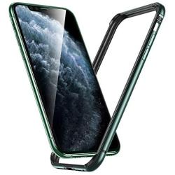 ESR Bumper Case Compatible for iPhone 11 Pro Max, Metal Frame Armor with Soft Inner Bumper [Zero Signal Interference] [Raised Edge Protection] for iPhone 11 Pro Max 6.5''(2019), Dark Green