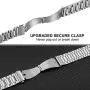 TRUMiRR No Gap Band for Galaxy Watch 46mm / Gear S3 with Solid Clips, Quick Release Stainless Steel Watchband Hand Detach Strap Wristband for Samsung Galaxy Watch 46mm R800/Gear S3 Classic/Frontier