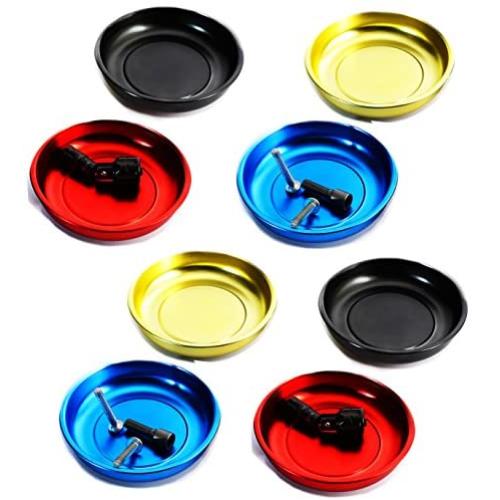 EhomeA2Z Set Of 8 Magnetic Trays 4 1/4'' Inch, Ideal At Garage, Home, Construction For Wrenches, Bolts, Nuts, Small Parts (8 Pack 4 1/4'' Magnetic Trays) EhomeA2Z Set Of 8 Magnetic Trays 4 1/4'' Inch, Ideal At Garage, Home, Construction For Wrenches, Bolts, Nuts, Small Parts (8 Pack 4 1/4'' Magnetic Trays)