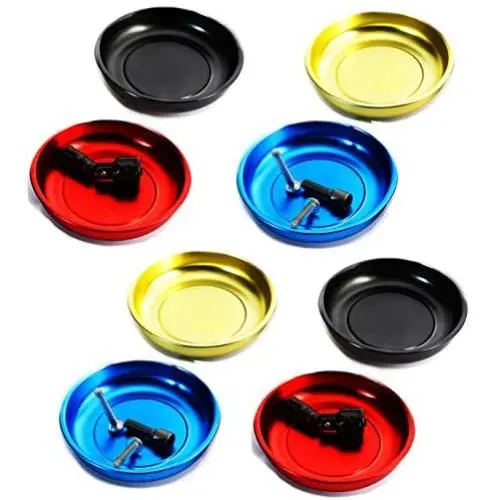 EhomeA2Z Set Of 8 Magnetic Trays 4 1/4'' Inch, Ideal At Garage, Home, Construction For Wrenches, Bolts, Nuts, Small Parts (8 Pack 4 1/4'' Magnetic Trays) EhomeA2Z Set Of 8 Magnetic Trays 4 1/4'' Inch, Ideal At Garage, Home, Construction For Wrenches, Bolts, Nuts, Small Parts (8 Pack 4 1/4'' Magnetic Trays)
