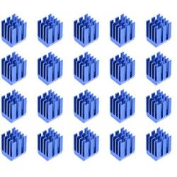 uxcell Heatsink with Thermal Conductive Adhesive Tape 9 x 9 x 12mm Blue 20pcs
