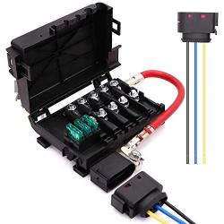 Battery Fuse Box Terminal 1J0937550 compatible with 99-04 VW beetle Jetta Bora Golf MK4 with Wiring Harness Pigtail Connector