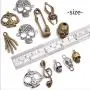 BronaGrand 100 Gram Mixed Alloys Metal Antique Skulls-Shaped Pendant Charms Bracelet Necklace DIY Jewelry Making Accessory BronaGrand 100 Gram Mixed Alloys Metal Antique Skulls-Shaped Pendant Charms Bracelet Necklace DIY Jewelry Making Accessory