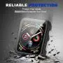 Ritastar for Apple Watch Case 38mm with Screen Protector Series 3/2/1,Thin Plating Metal Cover Bumper and Hard PET Protective Film,High Sensitive Touch,Impact Resistant,No Bubble,Full Coverage,Black