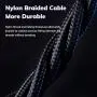 TOPK Magnetic Charging Cable,(4-Pack,1ft,3ft,3ft,6ft)3A Fast Charging Data Transfer USB Magnetic Cable,Nylon Braided 3 in 1 USB C,Micro USB Phone Charger Cable Compatible with iProduct