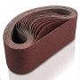 Coceca 3x21 Inches(75x533mm) Aluminum Oxide Sanding Belt, 18 Pack Sanding Belts (3 Each of 60 80 120 180 240 400 Grits) for Belt Sander
