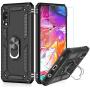 LeYi Compatible for Samsung Galaxy A50/ A50s/ A30s Case with HD Screen Protector, [Military-Grade] Magnetic Car Holder Mount Kickstand Protective Cover Phone Case for Samsung A50/ A50s/ A30s, Black
