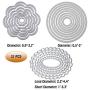 4 Sets / 27 PCS Metal Cutting Dies Stencil for Card Making Scrapbooking DIY Album Paper, TuNan Carbon Steel Template Molds, Embossing Tool for Envelope Gift Box - Flowers, Leaves, Circle, Oval