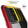 Ghostek Atomic Slim Note 20 Case Clear Mystic with Red Protective Aluminium Bumper Heavy Duty Protection with Rugged Military Grade Shockproof Design Cover for 2020 Galaxy Note20 5G (6.7 Inch) - (Red)