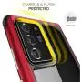 Ghostek Atomic Slim Note 20 Case Clear Mystic with Red Protective Aluminium Bumper Heavy Duty Protection with Rugged Military Grade Shockproof Design Cover for 2020 Galaxy Note20 5G (6.7 Inch) - (Red)