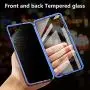Anti-Spy Case for Samsung Galaxy Note 20, Jonwelsy 360 Degree Front and Back Privacy Tempered Glass Cover, Anti Peeping Screen, Magnetic Adsorption Metal Bumper for Samsung Galaxy Note 20 (Red)