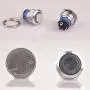 Taien Latching Push Button Switch 19mm 3/4'' 1NO 1NC Silver Stainless Steel Shell with Green LED Light (Green) Taien Latching Push Button Switch 19mm 3/4'' 1NO 1NC Silver Stainless Steel Shell with Green LED Light (Green)