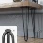 SMARTSTANDARD 40'' Metal Hairpin Coffee Table Legs, 1/2'' 3 Solid Rods, Industrial Home DIY Projects for Furniture, Bench, Dining Board, Desk, High-Stand with Rubber Floor Protectors, Black, 4PCS