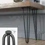 SMARTSTANDARD 40'' Metal Hairpin Coffee Table Legs, 1/2'' 3 Solid Rods, Industrial Home DIY Projects for Furniture, Bench, Dining Board, Desk, High-Stand with Rubber Floor Protectors, Black, 4PCS