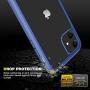 DIACLARA Compatible with iPhone 11 Case, Full Body Rugged Case with Built-in Touch Sensitive Anti-Scratch Screen Protector, Soft TPU Bumper Case Compatible with iPhone 11 6.1'' (Blue and Clear)