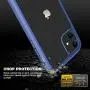 DIACLARA Compatible with iPhone 11 Case, Full Body Rugged Case with Built-in Touch Sensitive Anti-Scratch Screen Protector, Soft TPU Bumper Case Compatible with iPhone 11 6.1'' (Blue and Clear)