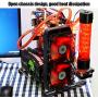 Tangxi M-ATX ATX ITX Motherboard Chassis DIY Set, Computer Aluminum Open Air Frame Chassis Case, DIY Chassis Bracket Open Chassis ATX Vertical Chassis Rack Metal Frame Heat Dissipation (Black)