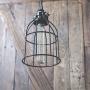 Rustic State Industrial Vintage Style | DIY Farmhouse Metal Wire Cage for Hanging Pendant Lighting | Light Fixture Lamp Guard | Rare Curved Design Black